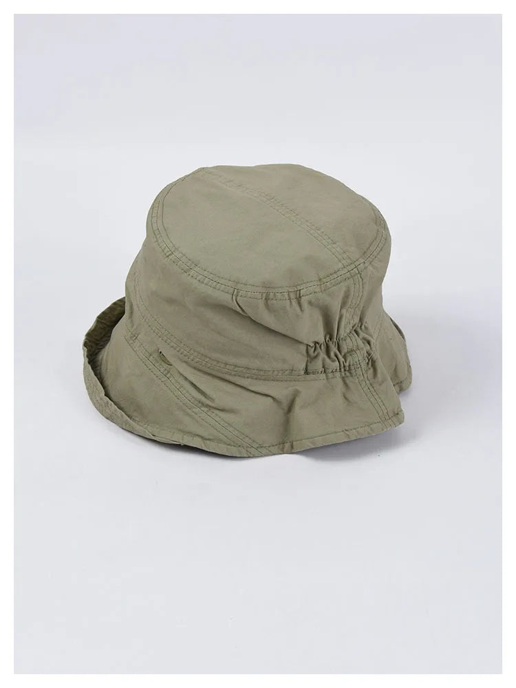 USPOP 2022 Women Spring  Bucket Hats Caual Cotton Summer Panama Hats Collapsible Sun Hats