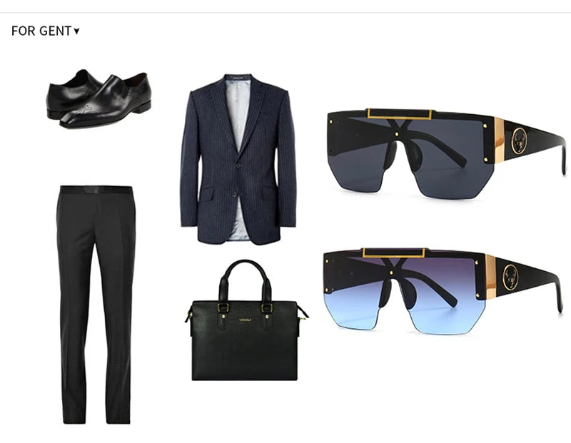 WackSaria Classic Luxury Men Sunglasses Glamour Fashion Half Frame Sun Glasses For Women Retro Vintage Square Designer Shades