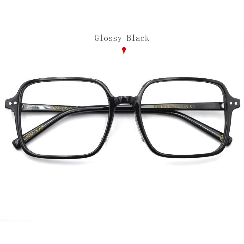HDCRAFTER Oversized Glasses Frame Glasses For Women Luxury Pink Transparent Eyeglasses Frames Prescription Optical Clear Lenses