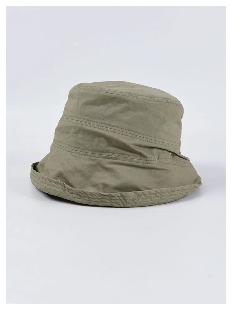 USPOP 2022 Women Spring  Bucket Hats Caual Cotton Summer Panama Hats Collapsible Sun Hats