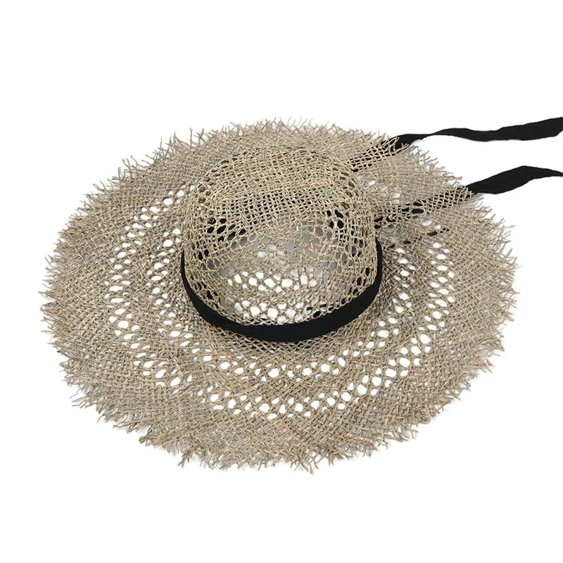 USPOP New Women Summer SSun Hats Natural Straw Wide Brim Beach Hats
