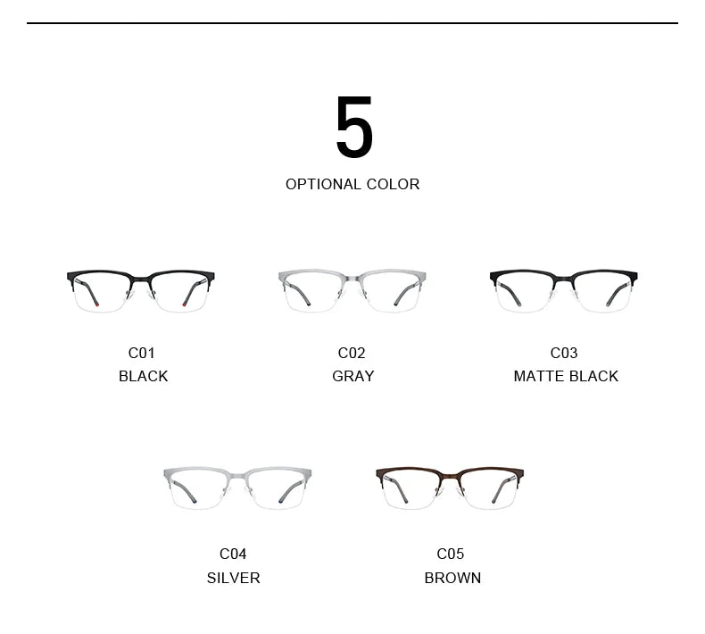 MERRYS DESIGN Classic Men Titanium Alloy Optical Glasses Frames Male Ultralight Square Myopia Prescription Eyeglasses S2183
