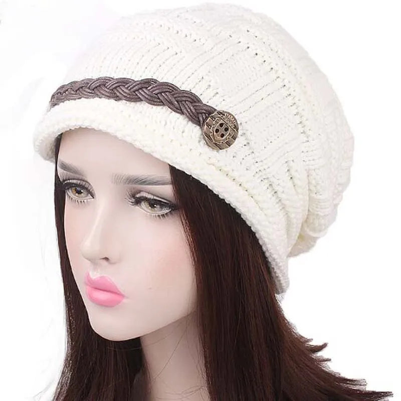 Woman knitted Caps earmuffs hat, fashion winter pure manual warm cap, four color, Christmas gift.