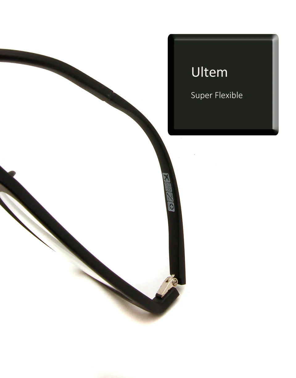 4 clips Brand Magnet Polarized Clip On Sunglasses Round Women Ultem Computer Glasses Men Anti  Blue Light Glasses Prescription