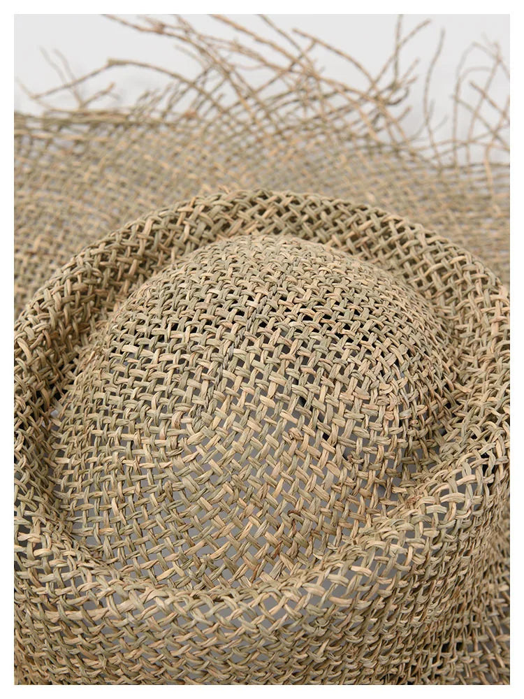 USPOP New Women Summer SSun Hats Natural Straw Wide Brim Beach Hats