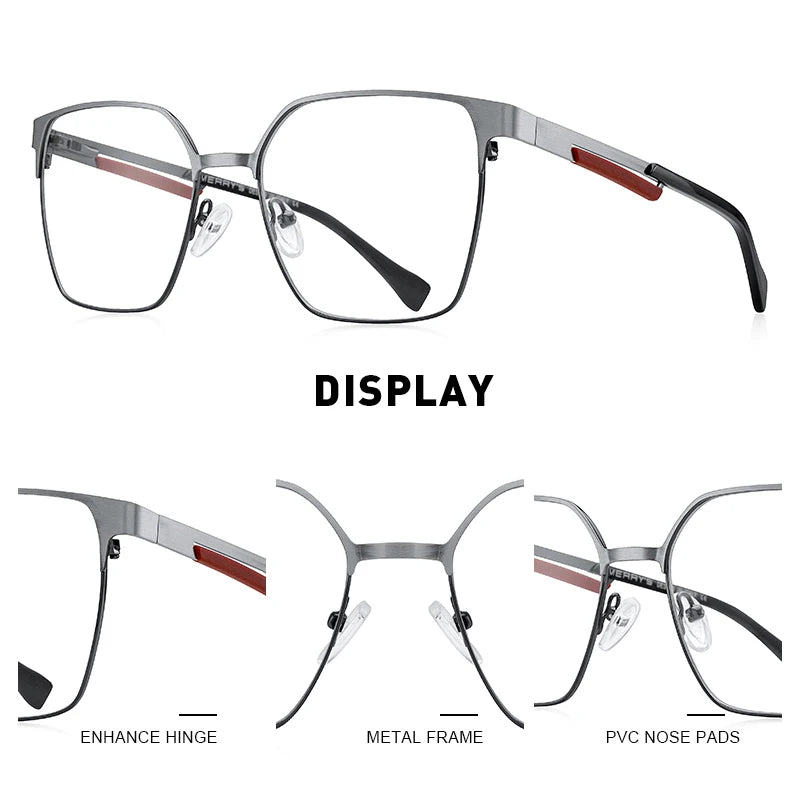 MERRYS DESIGN Luxury Glasses Frame For Men Women Fashion Titanium Alloy Square Frames Myopia Prescription Eyeglasses S2154