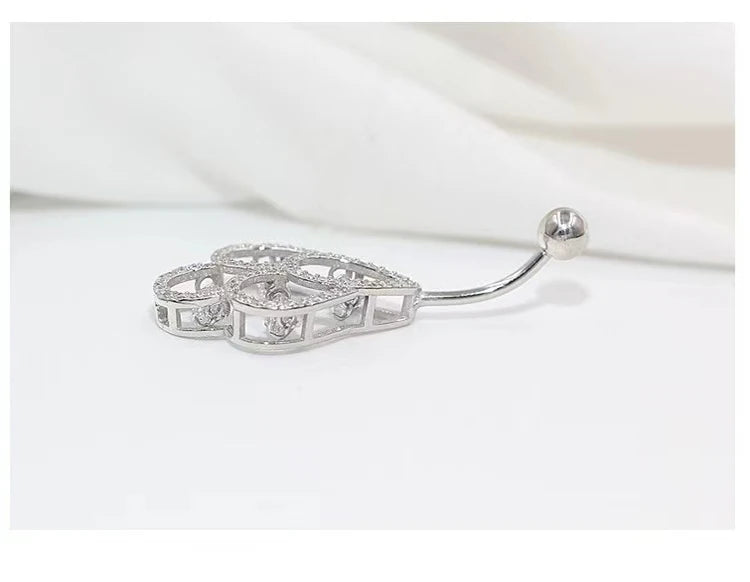 Piercing Silver 925 Belly Body Decoration Jewelry Navel Piercing Sexy For Women Belly Button Ring Luxurious Shiny