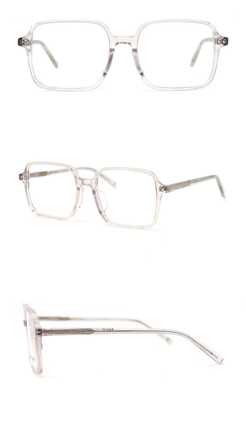 HDCRAFTER Oversized Glasses Frame Glasses For Women Luxury Pink Transparent Eyeglasses Frames Prescription Optical Clear Lenses