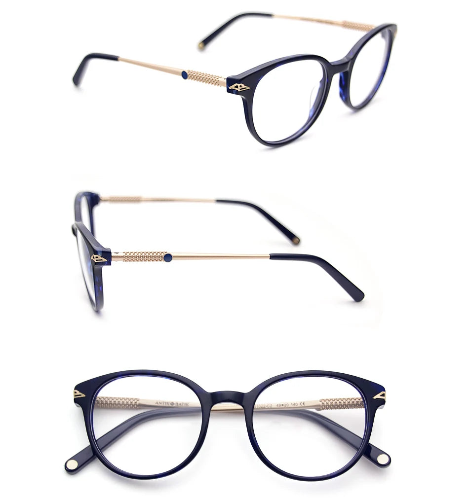 High quality  bauhaus shaped round Acetate glasses frame men Retro eyeglasses women myopia reading eyewear Oculos De Grau