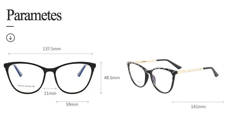 New Arrival Plastic Glasses Frame For Women  Full Rim Anti-Blue Ray Optical Eyewear Hot Selling