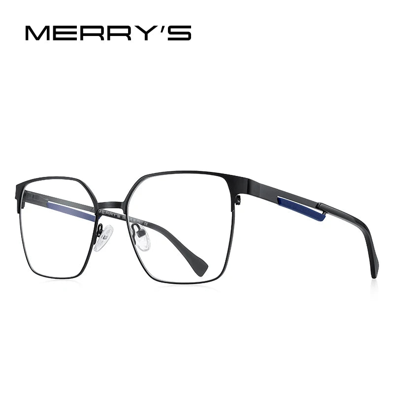 MERRYS DESIGN Luxury Glasses Frame For Men Women Fashion Titanium Alloy Square Frames Myopia Prescription Eyeglasses S2154
