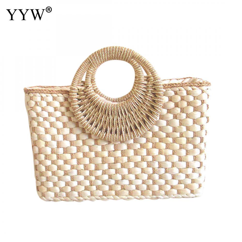 Bags for Women Summer Beach Tote Straw Bag Pompom Straw Bags in Thailand Picnic Straw Bag in Handbags Top Handle Handbags Totes