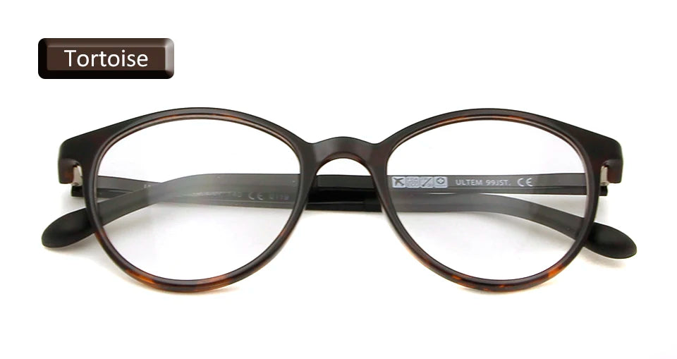 4 clips Brand Magnet Polarized Clip On Sunglasses Round Women Ultem Computer Glasses Men Anti  Blue Light Glasses Prescription