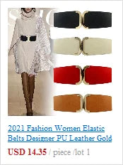 Metal Elasticity Women Belts Luxury Brand Rhinestone Buckle Thin  Adjustable 60-100CM All-Match Dress Fashion Party Waistband