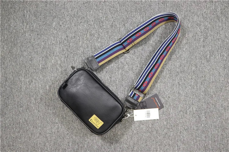 Korean Brand Designer Men Crossbody Bags Leather Man Stylish Design Male Sling Bag Small Fashion Shoulder Messenger Bags