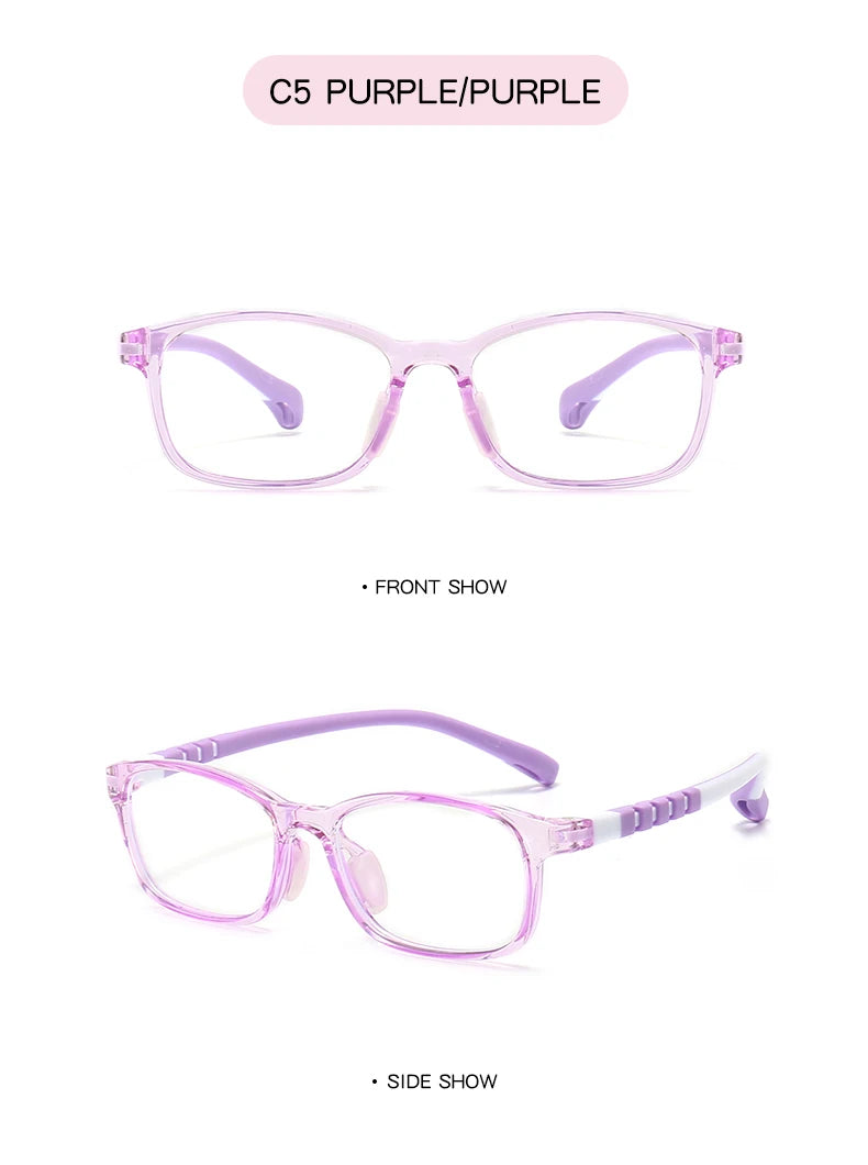 2021 Fashionable Glasses Kids Blue Light Anti Glare Filter Children Eyeglasses Girl Boy Optical Frame Blocking Clear Lenses