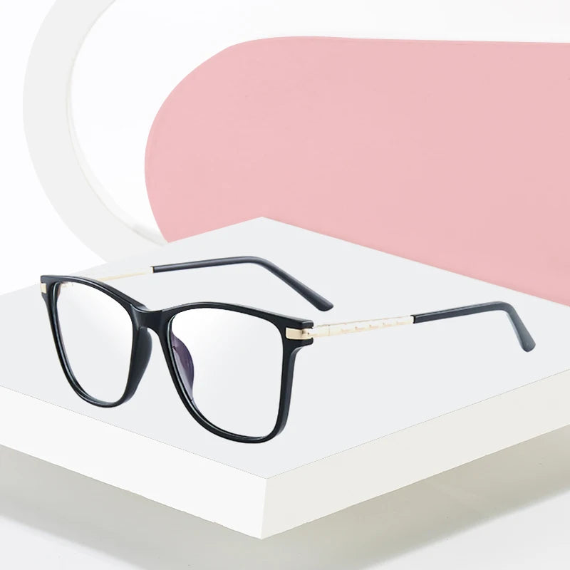 Glasses For Female Full Rim TR90 Frame Eyewears Retro Brand Anti-Blue Light Lenses Myopia Spectacles