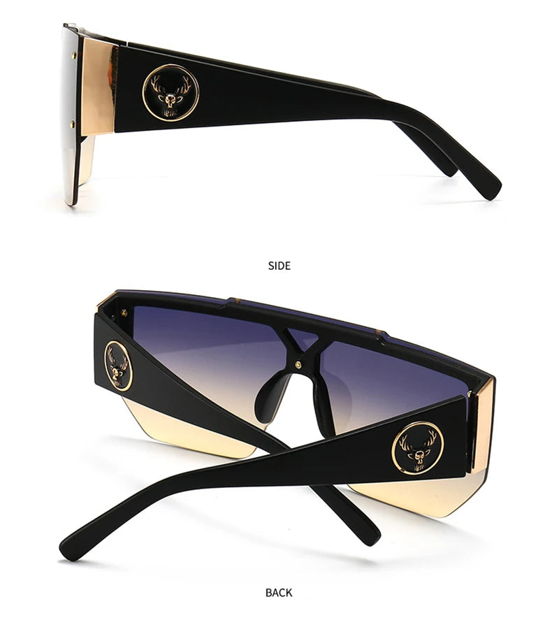 WackSaria Classic Luxury Men Sunglasses Glamour Fashion Half Frame Sun Glasses For Women Retro Vintage Square Designer Shades