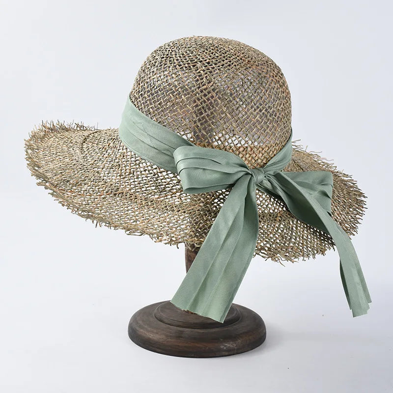 USPOP New Women Summer SSun Hats Natural Straw Wide Brim Beach Hats