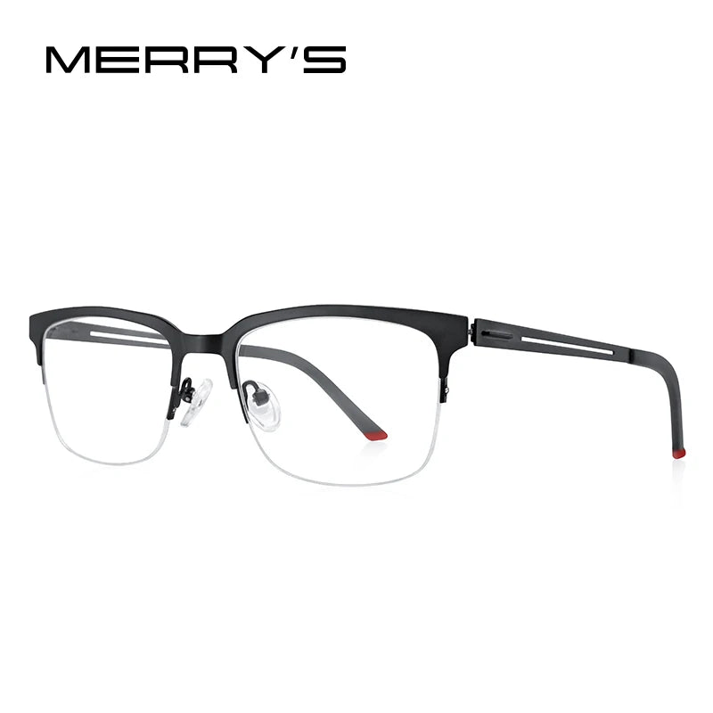 MERRYS DESIGN Classic Men Titanium Alloy Optical Glasses Frames Male Ultralight Square Myopia Prescription Eyeglasses S2183