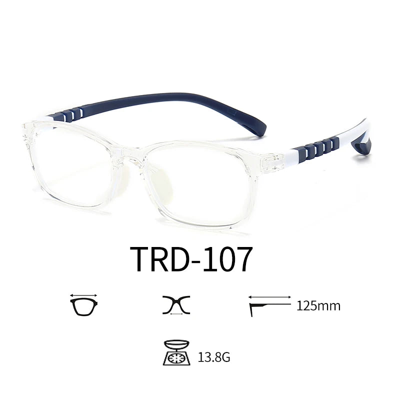 2021 Fashionable Glasses Kids Blue Light Anti Glare Filter Children Eyeglasses Girl Boy Optical Frame Blocking Clear Lenses