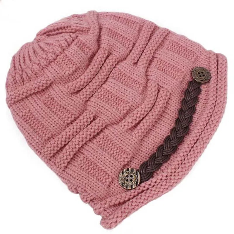 Woman knitted Caps earmuffs hat, fashion winter pure manual warm cap, four color, Christmas gift.