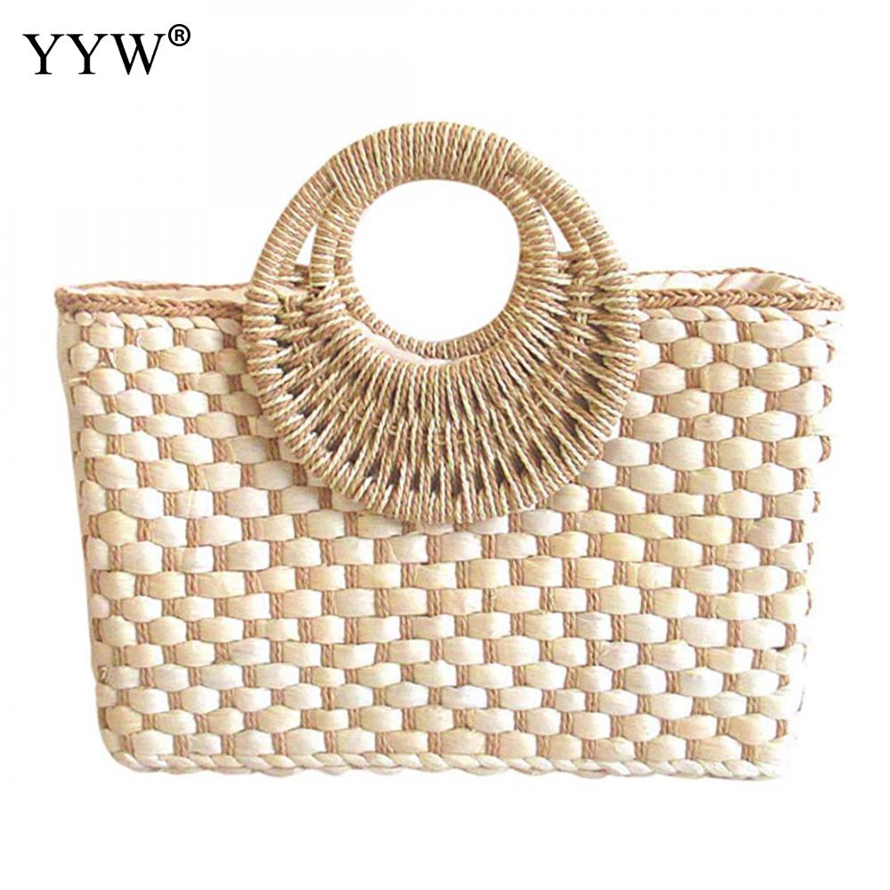 Bags for Women Summer Beach Tote Straw Bag Pompom Straw Bags in Thailand Picnic Straw Bag in Handbags Top Handle Handbags Totes