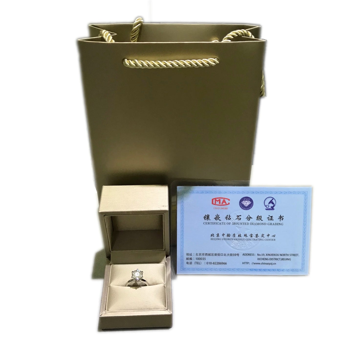 Poetry Of Jew Store Round Silver Moissanit Ring 1ct D VVS Luxury Moissanit Weding Ring for Women