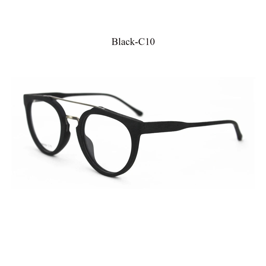HDCRAFTER Wood Myopia Optical Glasses Frame Men Women Rx Prescription Eyeglasses Frames Clear Lens Spectacles Korea Eyewear 2020