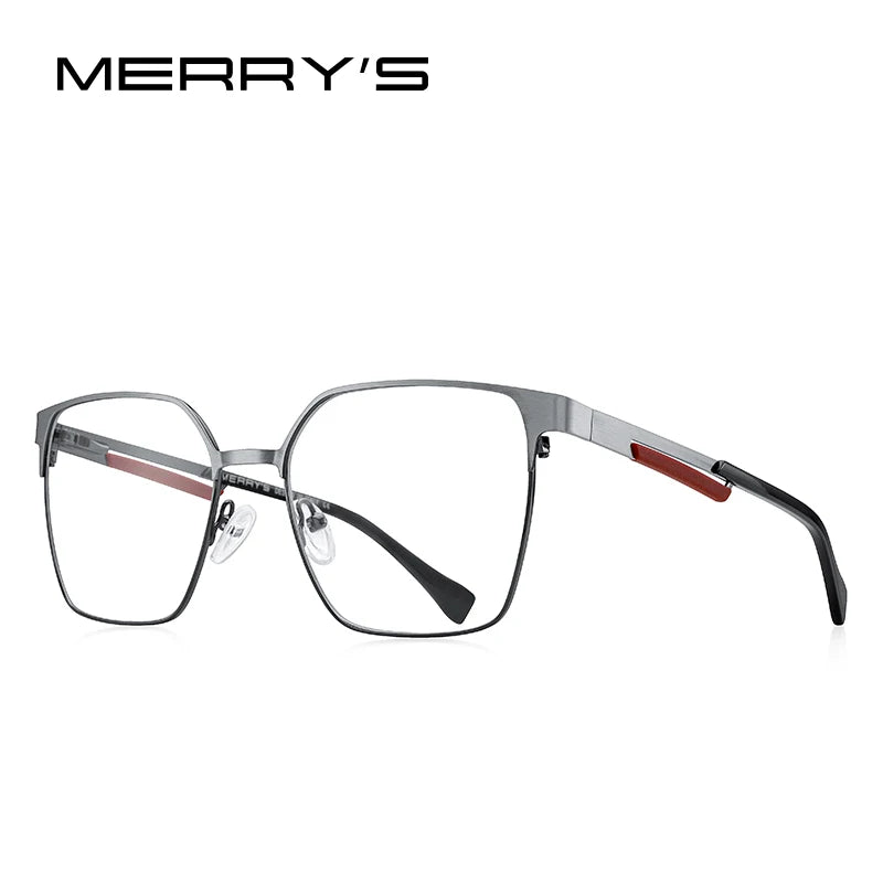 MERRYS DESIGN Luxury Glasses Frame For Men Women Fashion Titanium Alloy Square Frames Myopia Prescription Eyeglasses S2154