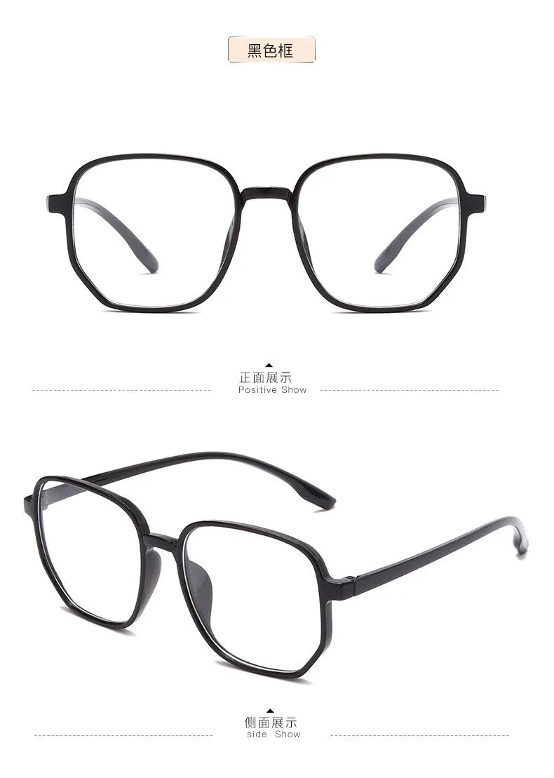 2021 Transparent Computer Glasses Frame Women Men Anti Blue Light polygon Eyewear Blocking Glasses Optical Spectacle Eyeglass