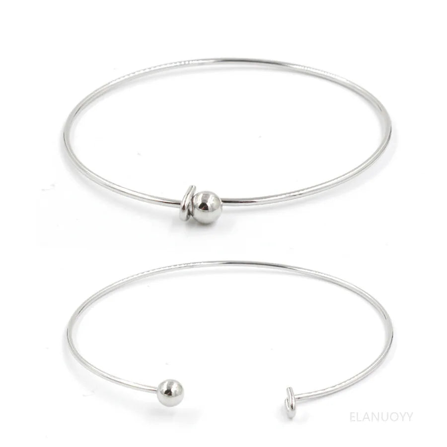 Stainless Steel Bracelets Open Adjust Fashion DIY Bracelets For Women