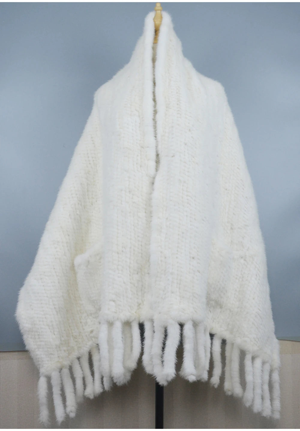 Long Style Winter Real Natural Mink Fur Scarf Lady 100% Natural Real Mink Fur Shawl Women Knitted Real Mink Fur Pashmina Scarves