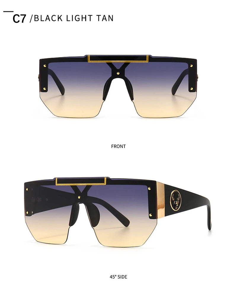 WackSaria Classic Luxury Men Sunglasses Glamour Fashion Half Frame Sun Glasses For Women Retro Vintage Square Designer Shades