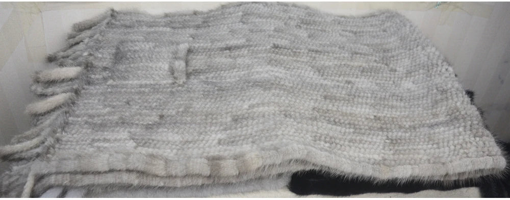 Long Style Winter Real Natural Mink Fur Scarf Lady 100% Natural Real Mink Fur Shawl Women Knitted Real Mink Fur Pashmina Scarves