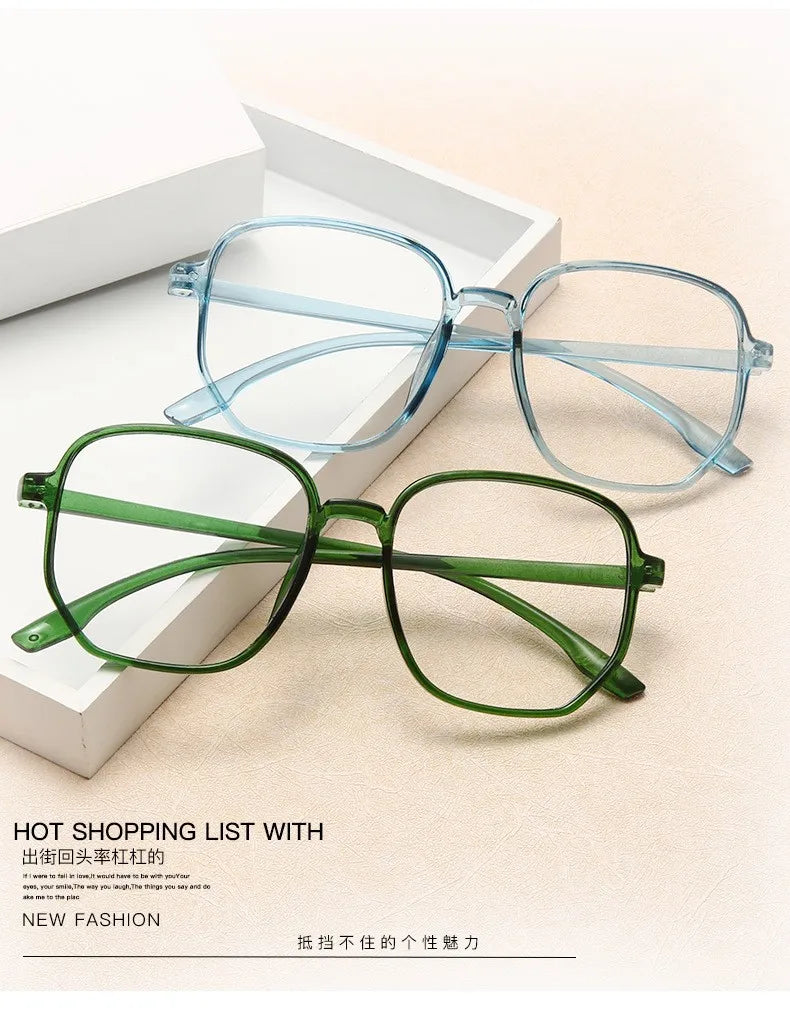 2021 Transparent Computer Glasses Frame Women Men Anti Blue Light polygon Eyewear Blocking Glasses Optical Spectacle Eyeglass
