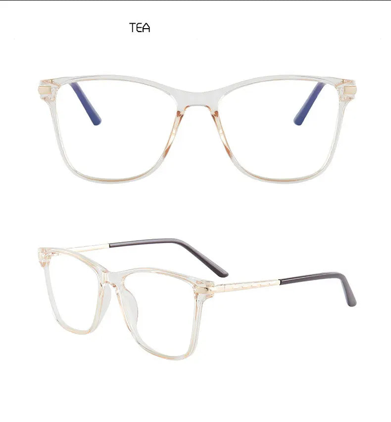 Glasses For Female Full Rim TR90 Frame Eyewears Retro Brand Anti-Blue Light Lenses Myopia Spectacles