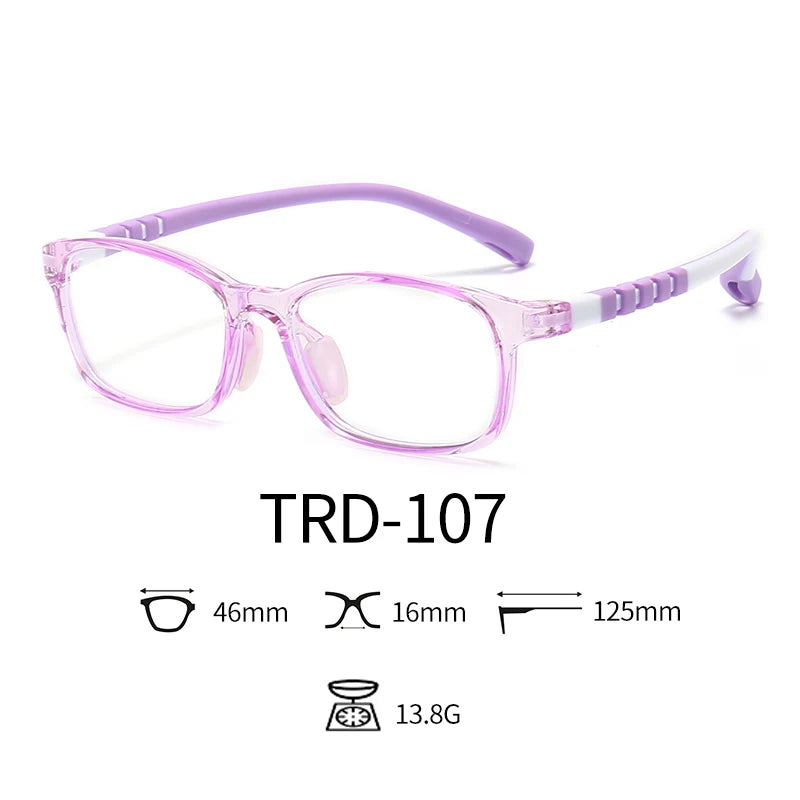 2021 Fashionable Glasses Kids Blue Light Anti Glare Filter Children Eyeglasses Girl Boy Optical Frame Blocking Clear Lenses
