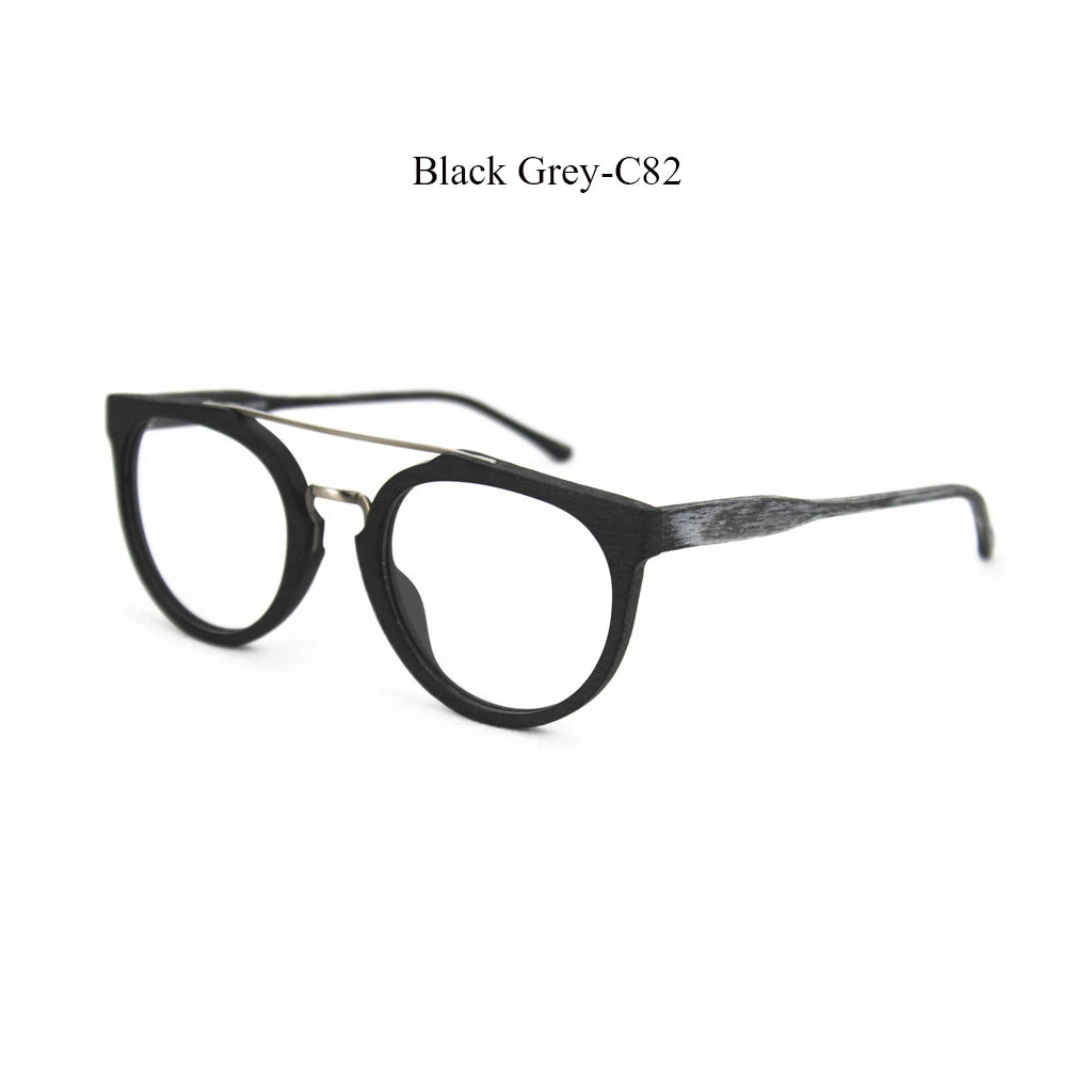 HDCRAFTER Wood Myopia Optical Glasses Frame Men Women Rx Prescription Eyeglasses Frames Clear Lens Spectacles Korea Eyewear 2020