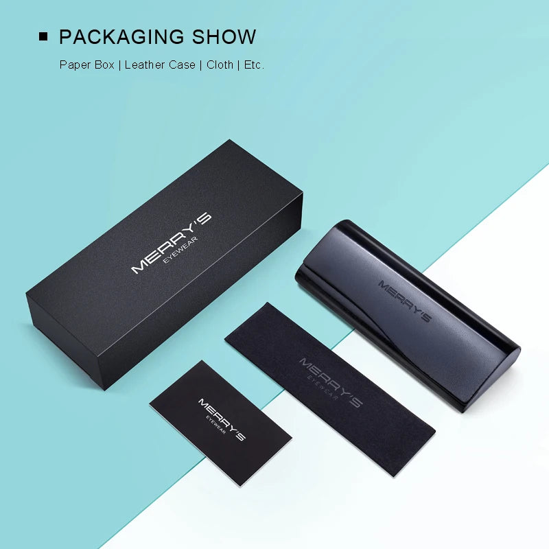 MERRYS DESIGN Luxury Glasses Frame For Men Women Fashion Titanium Alloy Square Frames Myopia Prescription Eyeglasses S2154