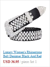 Metal Elasticity Women Belts Luxury Brand Rhinestone Buckle Thin  Adjustable 60-100CM All-Match Dress Fashion Party Waistband