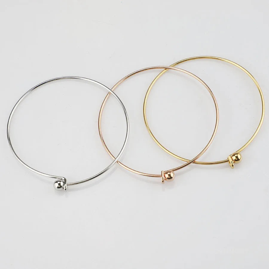 Stainless Steel Bracelets Open Adjust Fashion DIY Bracelets For Women