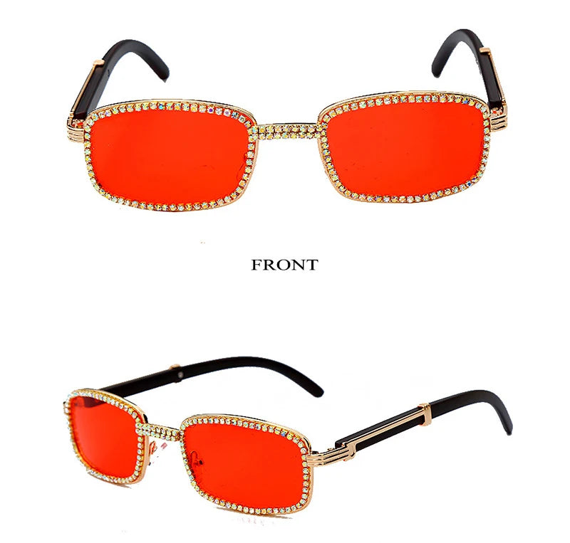 2020 Luxury Vintage Oval Sunglasses Women Retro Diamond Rectangle Sun Glasses Men Stempunk Sunglass Woman Shades Eyewear Oculos