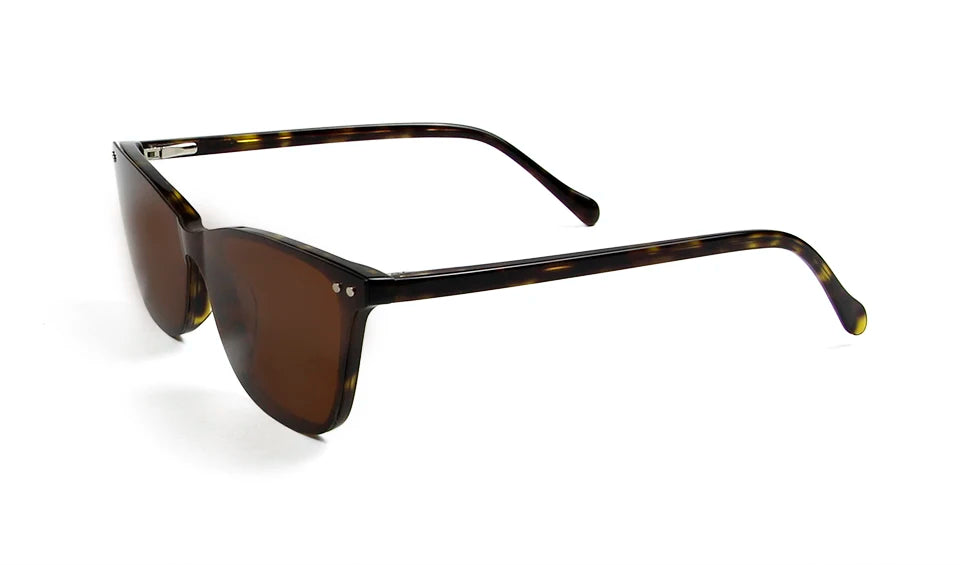 Trends 2024 Cateye Polarized Clear Sunglasses Women Transparent Acetate Eyewear Frame With Magnetic Clip On Sunglass Reflective