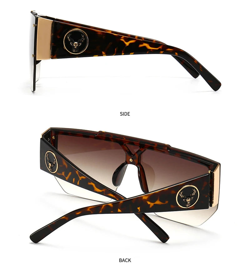 WackSaria Classic Luxury Men Sunglasses Glamour Fashion Half Frame Sun Glasses For Women Retro Vintage Square Designer Shades