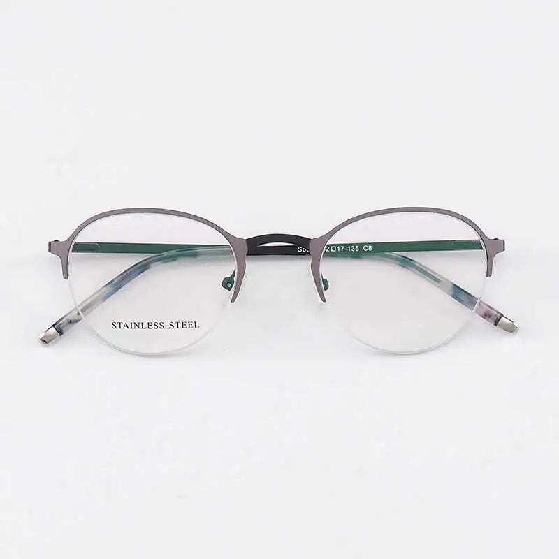 YOUTOP Fashion Half-rim Women Eyeglasses Classic Designer Luxury stainless steel Glasses elegant Prescription Frame S6832
