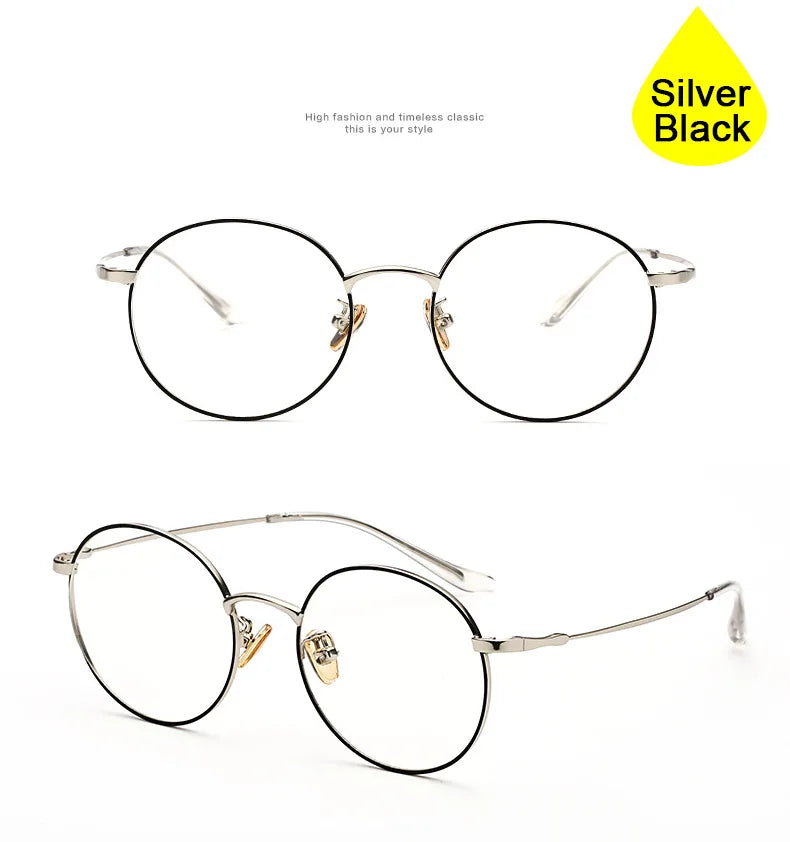 Alloy Eyeglasses Frame for Men and Women Optical Spectacles Oval Prescription Eyewear Glasses Frame High Quality