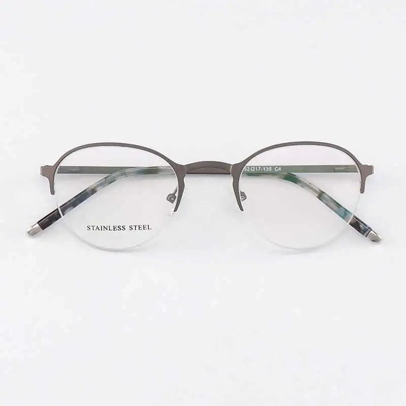 YOUTOP Fashion Half-rim Women Eyeglasses Classic Designer Luxury stainless steel Glasses elegant Prescription Frame S6832