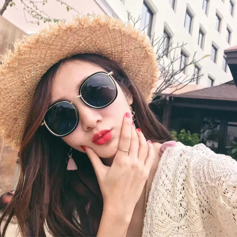 LONSY Prescription -1.0 -1.5 -2.0 -2.5 -3.0 -3.5 -4.0 Fashion Myopia Sunglasses Men Women Round Sun glasses Retro UV400 Shades