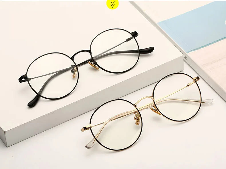 Alloy Eyeglasses Frame for Men and Women Optical Spectacles Oval Prescription Eyewear Glasses Frame High Quality